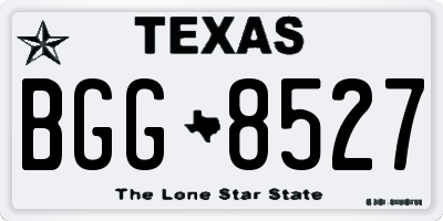TX license plate BGG8527