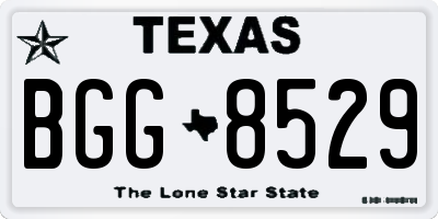 TX license plate BGG8529