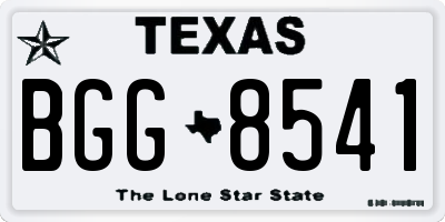 TX license plate BGG8541