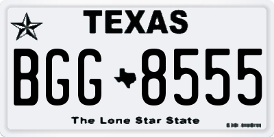 TX license plate BGG8555