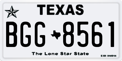 TX license plate BGG8561
