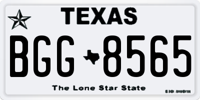 TX license plate BGG8565