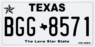 TX license plate BGG8571