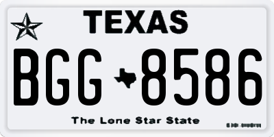 TX license plate BGG8586
