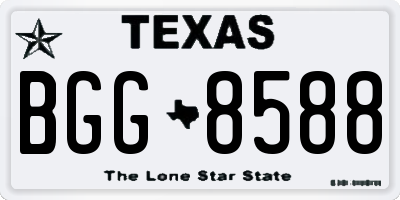 TX license plate BGG8588