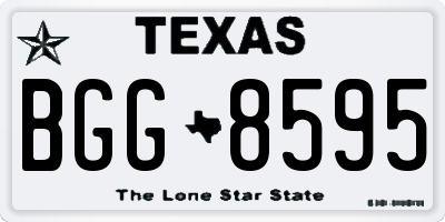 TX license plate BGG8595
