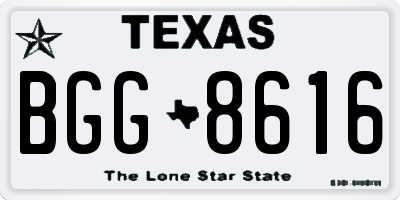 TX license plate BGG8616