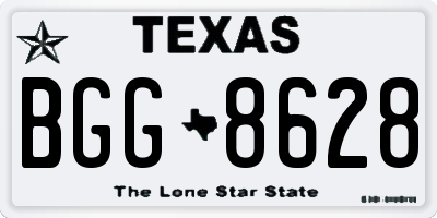 TX license plate BGG8628