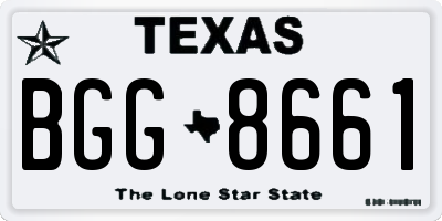 TX license plate BGG8661