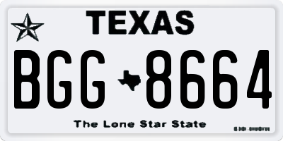TX license plate BGG8664