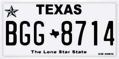 TX license plate BGG8714