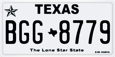 TX license plate BGG8779