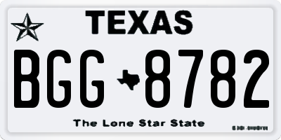 TX license plate BGG8782