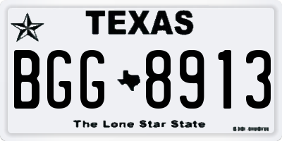 TX license plate BGG8913