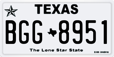 TX license plate BGG8951