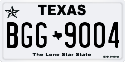 TX license plate BGG9004