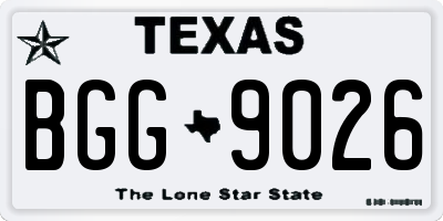 TX license plate BGG9026