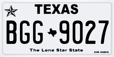 TX license plate BGG9027