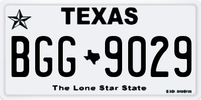 TX license plate BGG9029