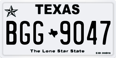 TX license plate BGG9047