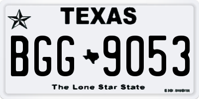 TX license plate BGG9053