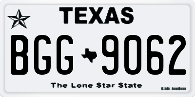 TX license plate BGG9062