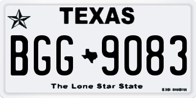 TX license plate BGG9083