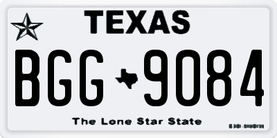 TX license plate BGG9084