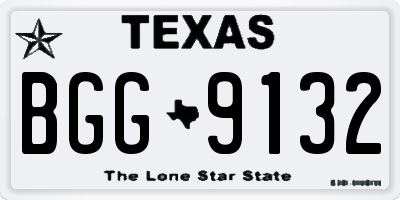 TX license plate BGG9132