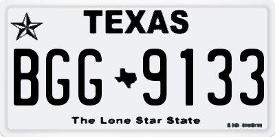 TX license plate BGG9133