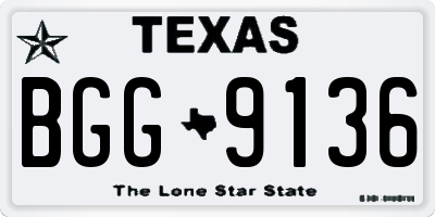 TX license plate BGG9136