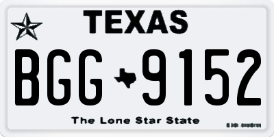 TX license plate BGG9152