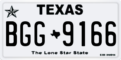 TX license plate BGG9166