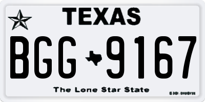 TX license plate BGG9167