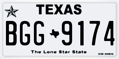 TX license plate BGG9174