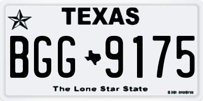 TX license plate BGG9175