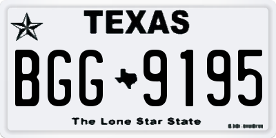 TX license plate BGG9195