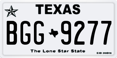 TX license plate BGG9277
