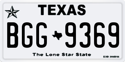TX license plate BGG9369