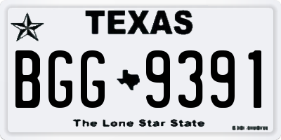 TX license plate BGG9391