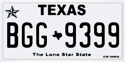 TX license plate BGG9399