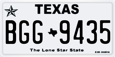 TX license plate BGG9435