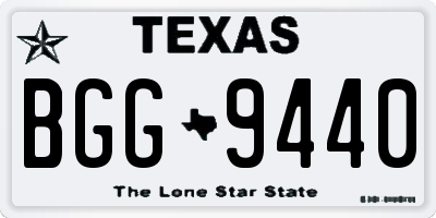 TX license plate BGG9440