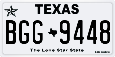 TX license plate BGG9448