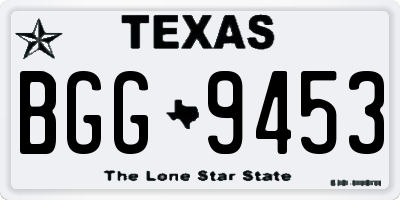 TX license plate BGG9453