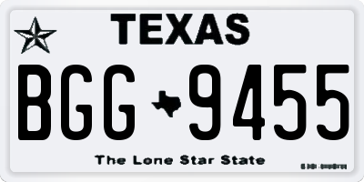 TX license plate BGG9455