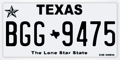 TX license plate BGG9475