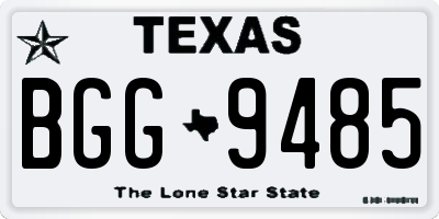 TX license plate BGG9485