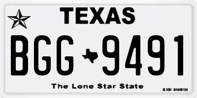 TX license plate BGG9491