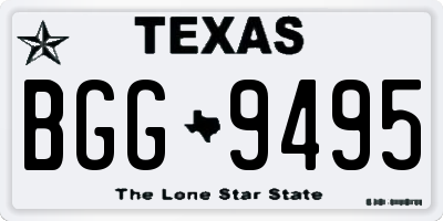 TX license plate BGG9495